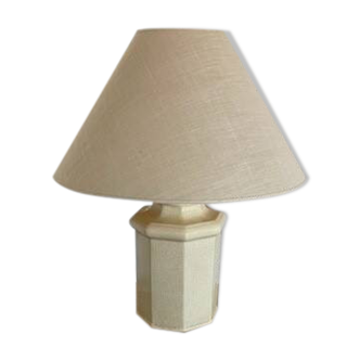 Lamp with natural lampshade