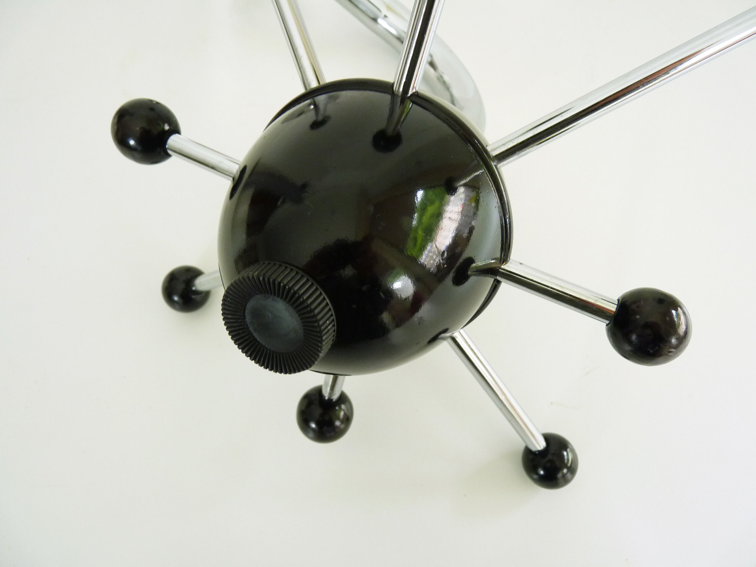 Coat rack, vintage wall pad Sputnik Atomium year 70, , Osvaldo Borsani. Space Age