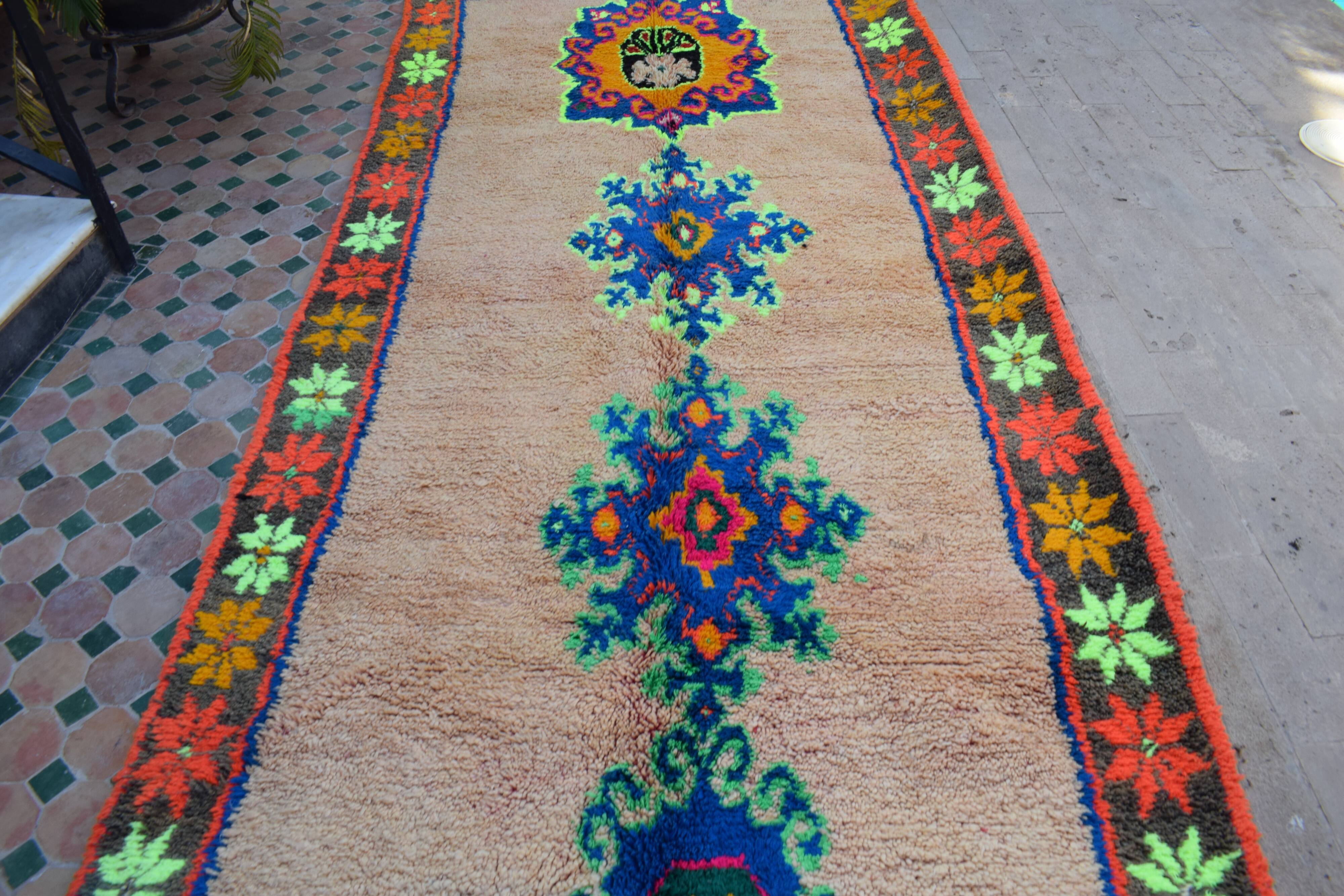 Moroccan Berber rug vintage atlas, 345x145 cm