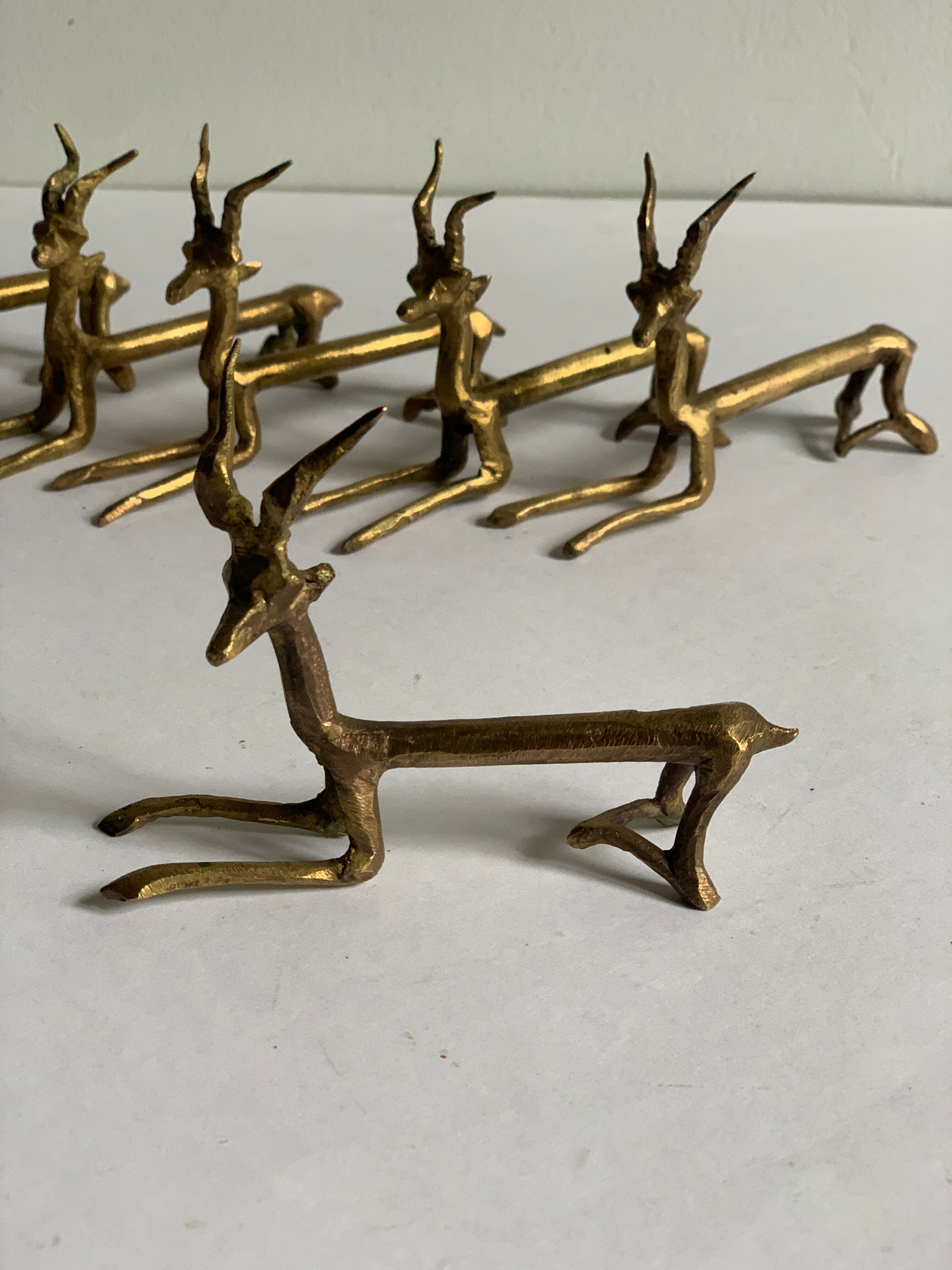 Brass antelope knife holder