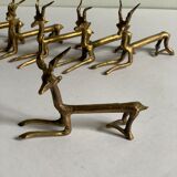 Porte couteaux antilopes laiton