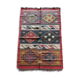 Kilim carpet in burlap and cotton. 120cm x 190cm