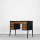Vintage Swedish teak desk, mid-century modern, 1960s.