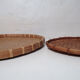 2 plateaux rotin bambou ethnique vintage