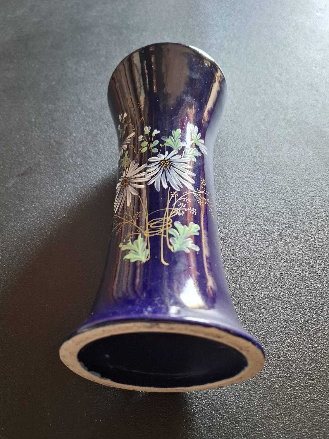 Ancient cobalt blue decorative vase