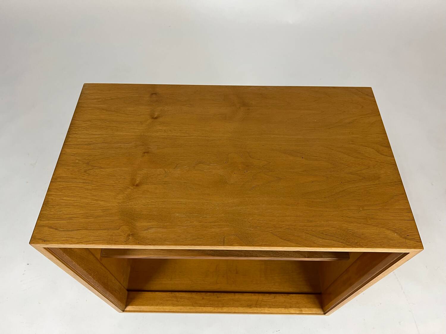 Vintage walnut shelf nightstand 60s mid-century bookcase