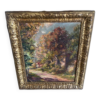 Impressionist painting signed old