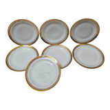 7 Limoges plates gilded with fine gold