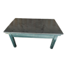 Table basse rectangulaire en bois et ardoise