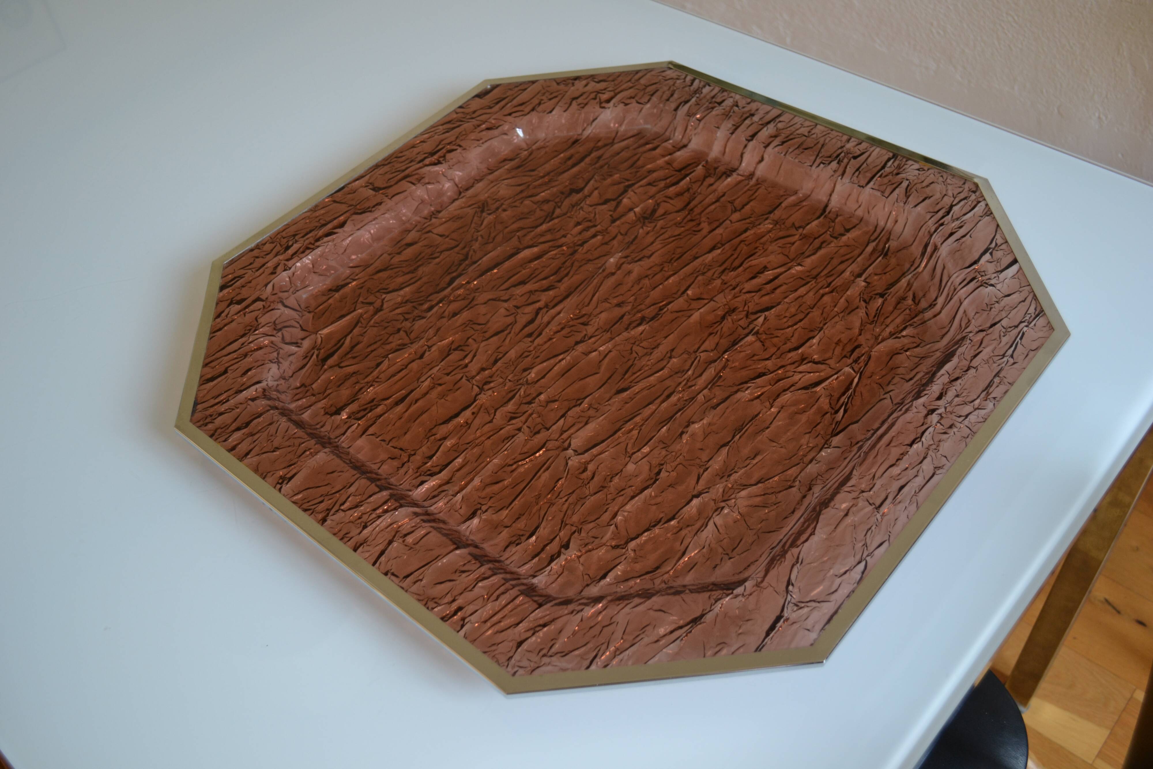 1970 tray in smoked lucite