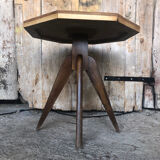 Vintage octagonal wood table