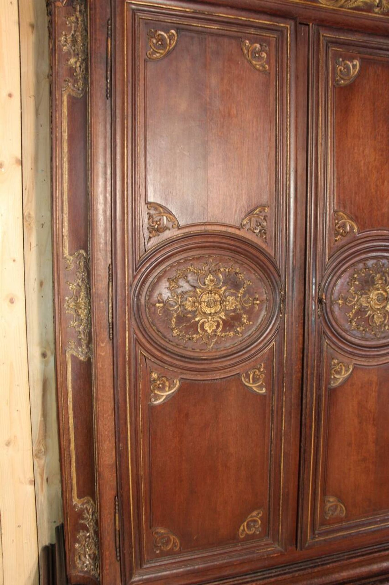 Large 18th Century Regency Wardrobe, Parisian Work