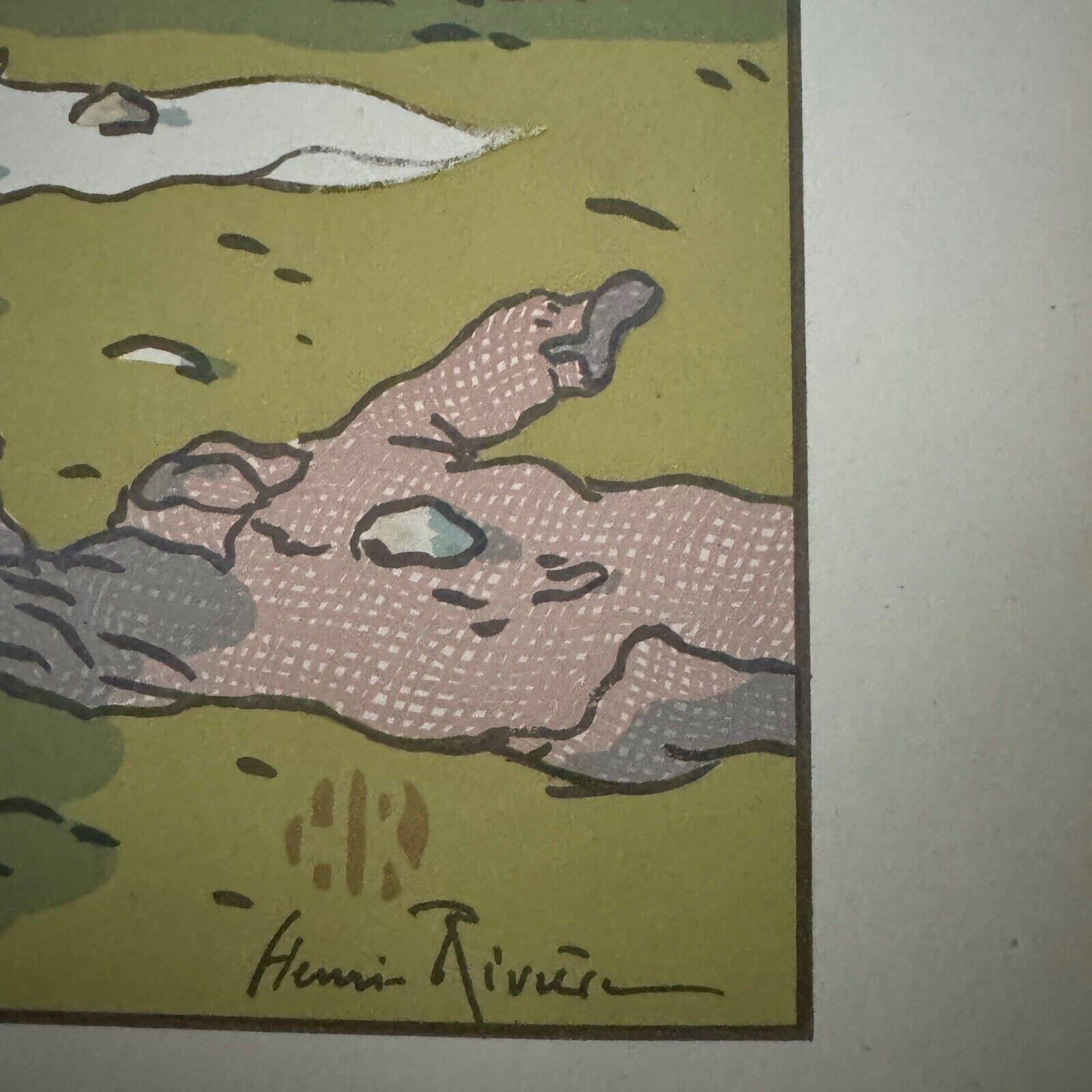 Lithograph by Henri Rivière Le Vent