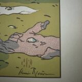 Lithograph by Henri Rivière Le Vent