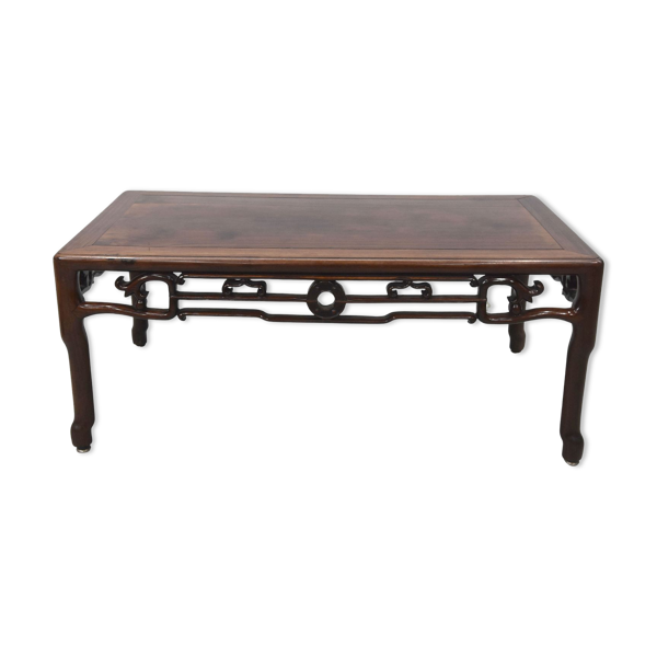 Table à opium bandeau ajouré début XXème