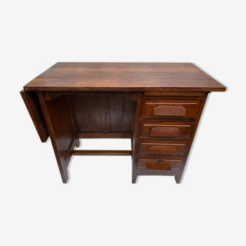 Bureau vintage année 50 bois avec rallonge