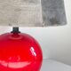 Red ceramic lamp from the 80s/90s