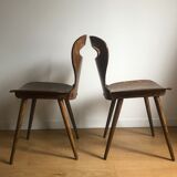 Pair of bistro chairs "rustic" model of baumann called "ant"
