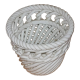 Braided ceramic pot cover - vintage