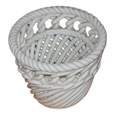 Braided ceramic pot cover - vintage