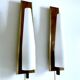Pair of Large Scandinavian Teak Glass Wall Lights