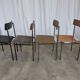 Set of 4 - Mix & Match Vintage Industrial Dining Chairs - 1970s Stol Kamnik