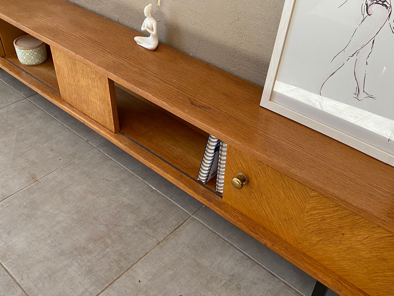 Vintage wooden sideboard (shallow)