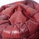 Pouf patchwork of red leather vintage burgundy 1970
