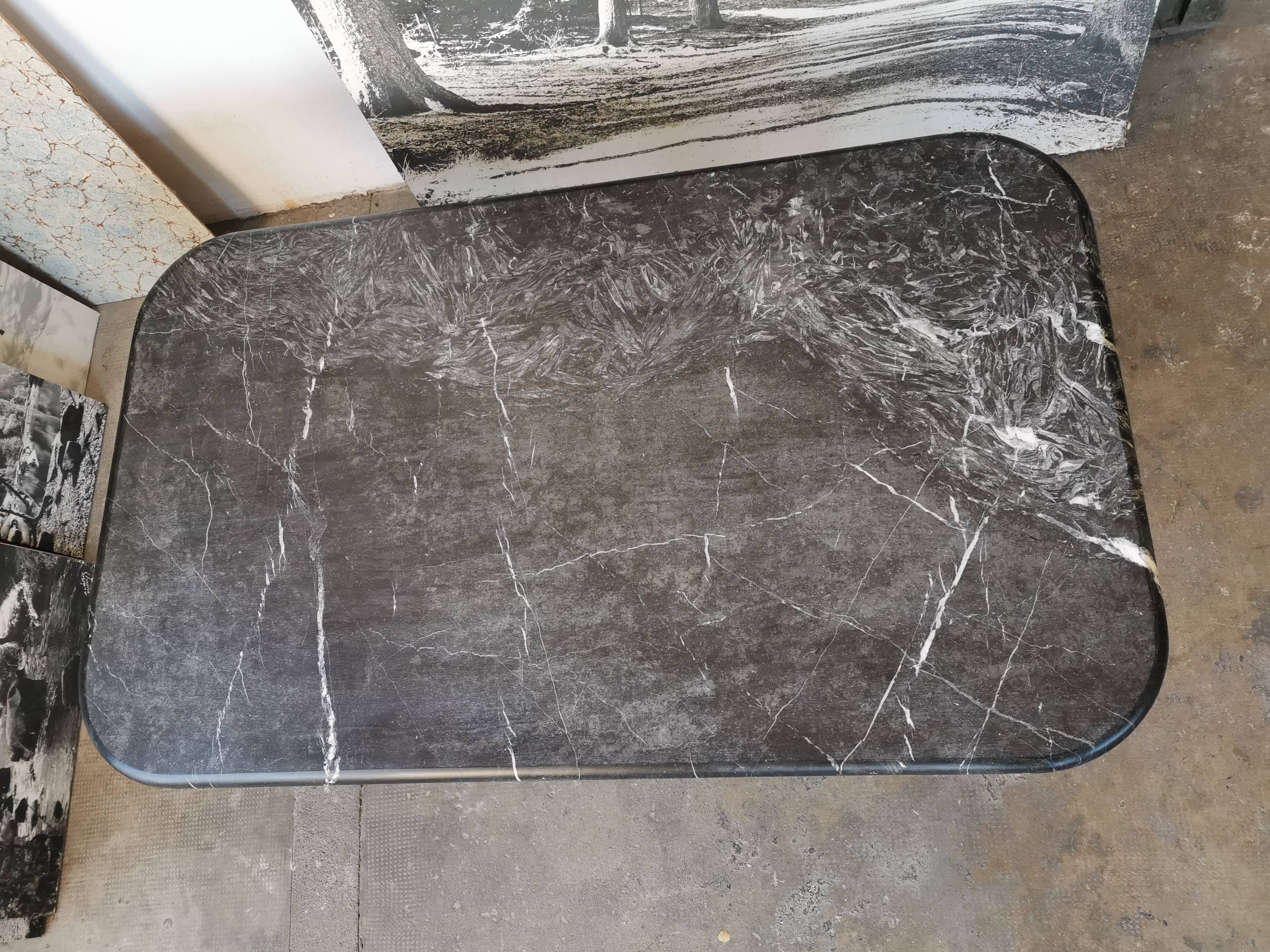 Black marble coffee table