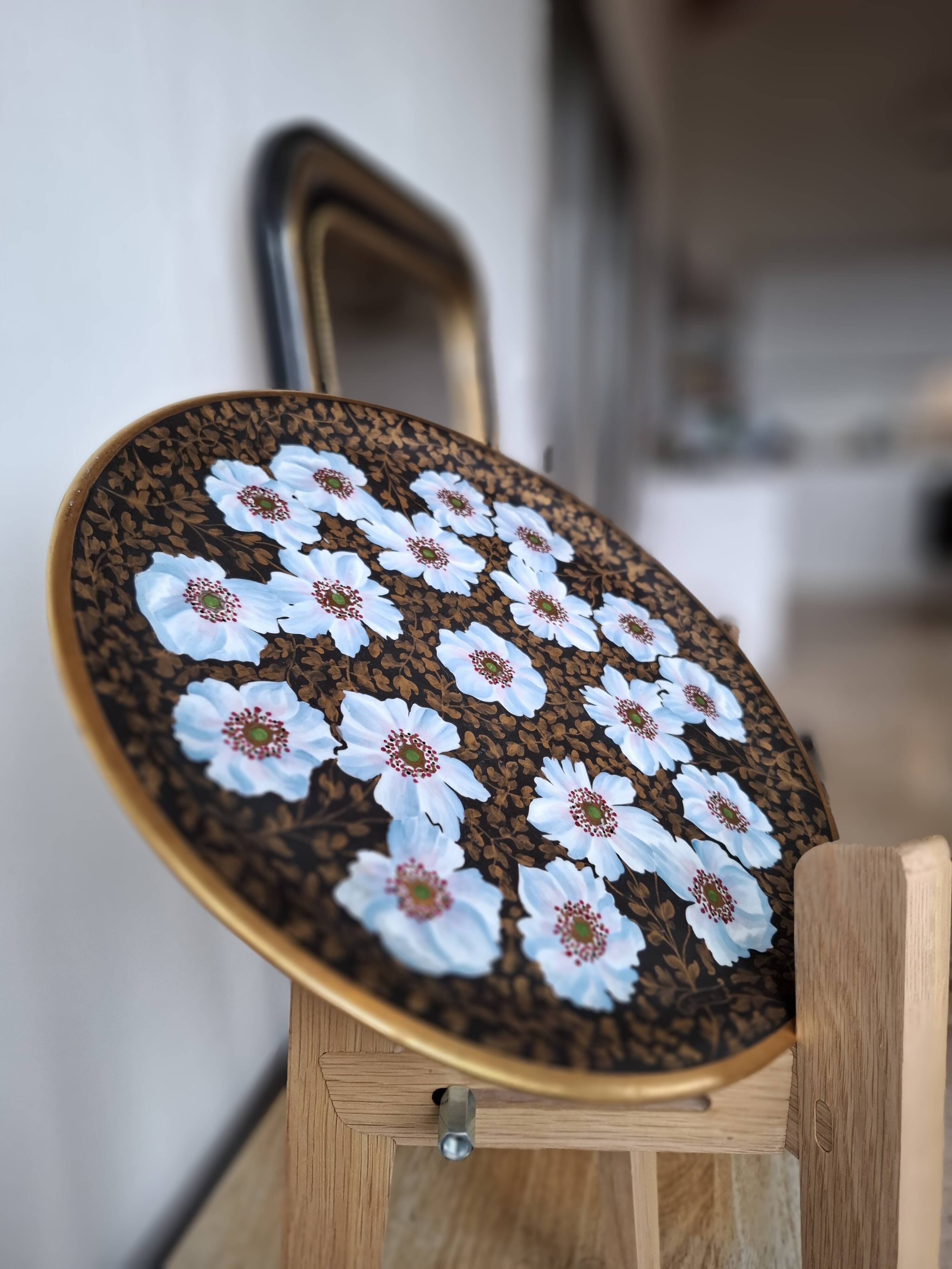 Limoges porcelain plate - signed G. Dumas - hand-painted