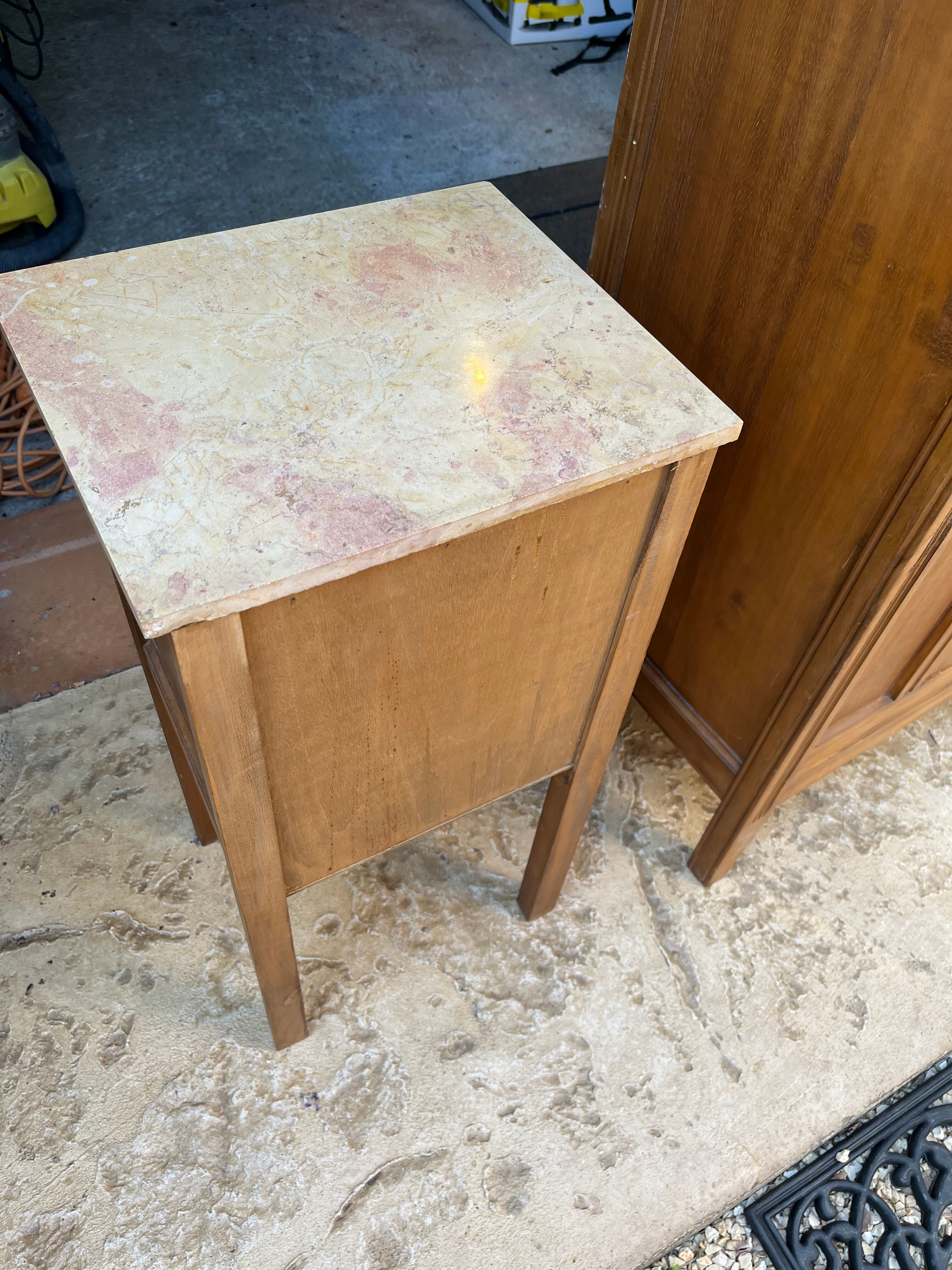 Art deco wardrobe and bedside table