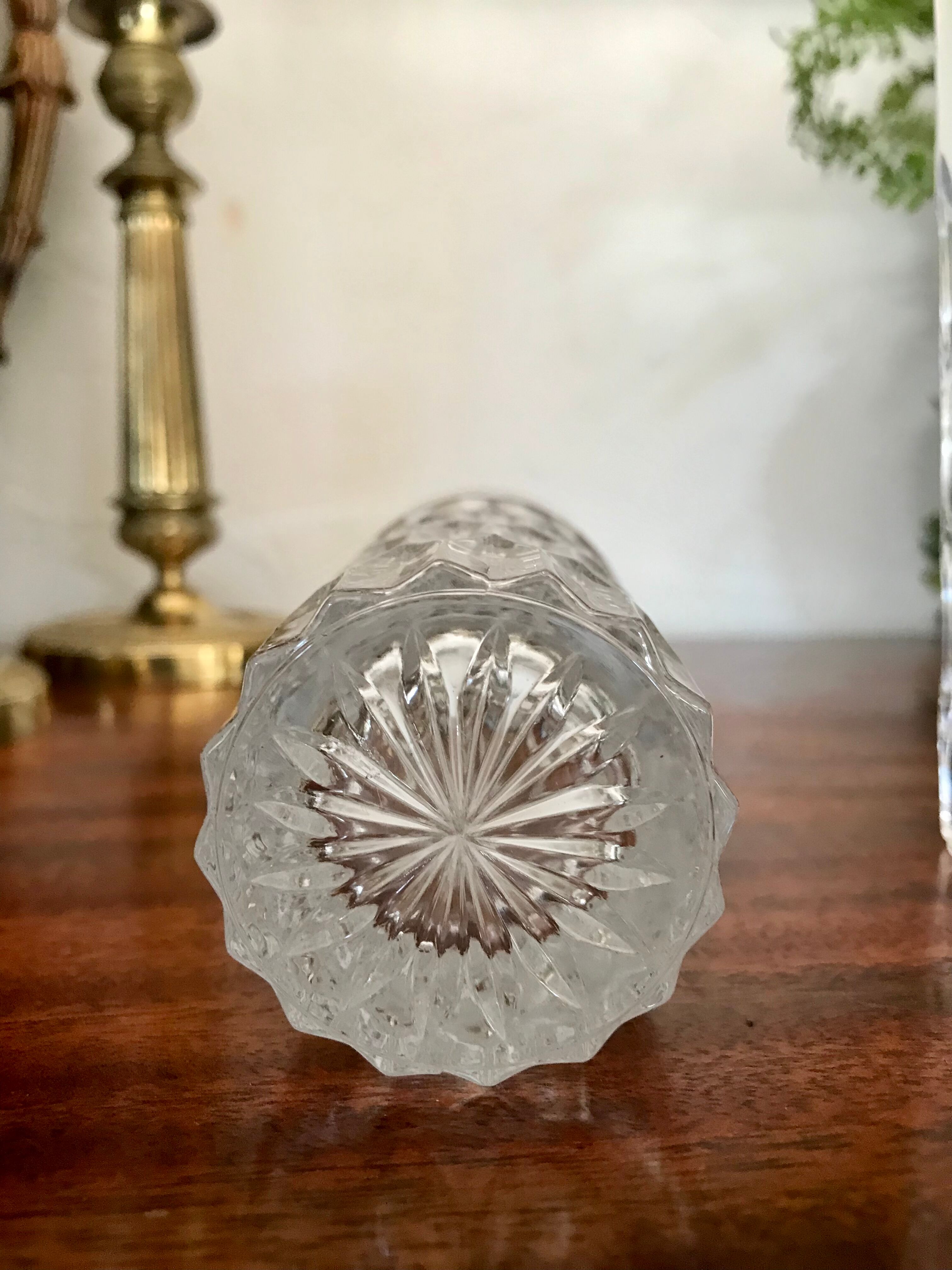 Six cut crystal glasses