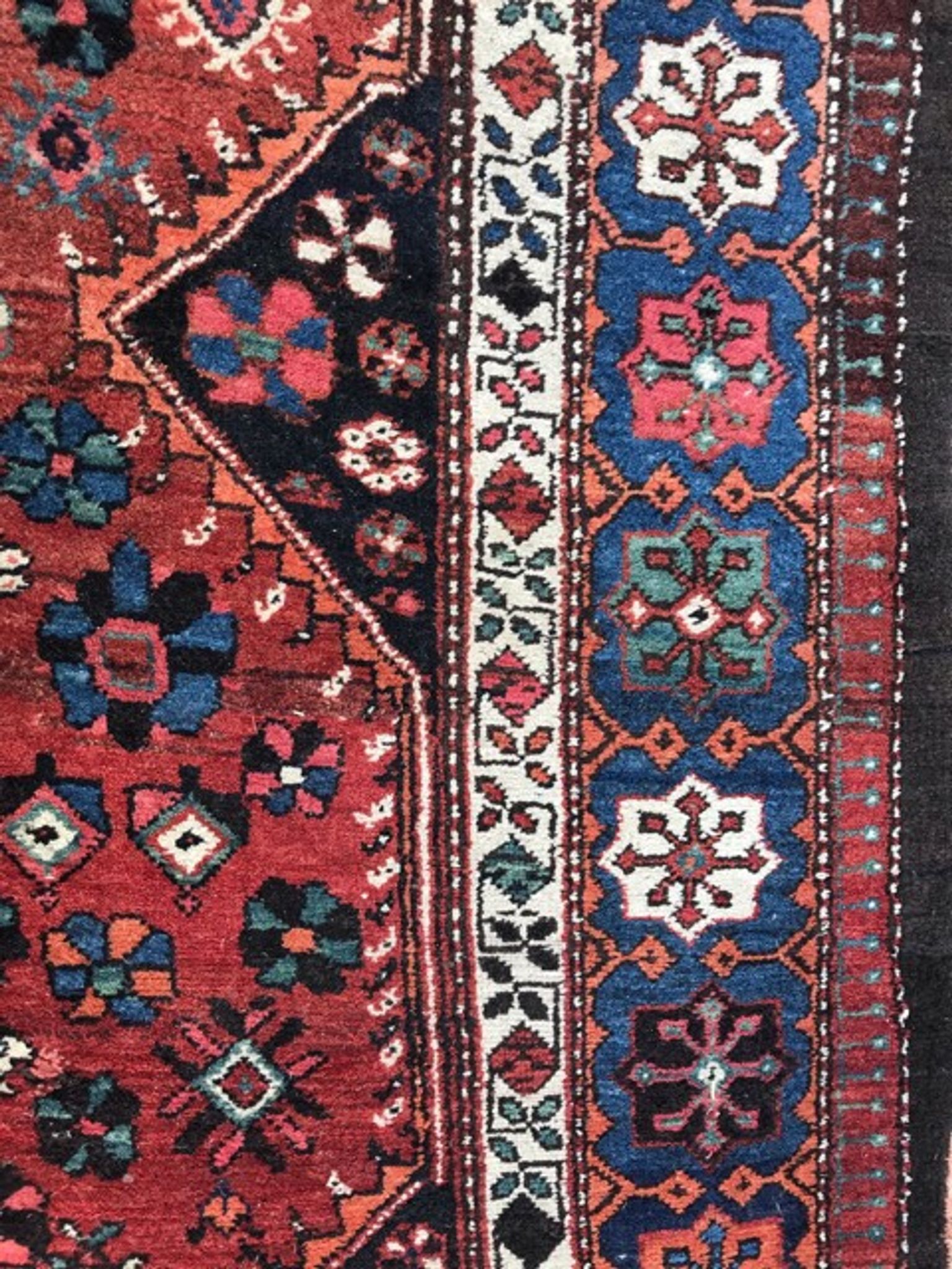 Very beautiful antique Persian carpet Malayer handmade 180x322 cm