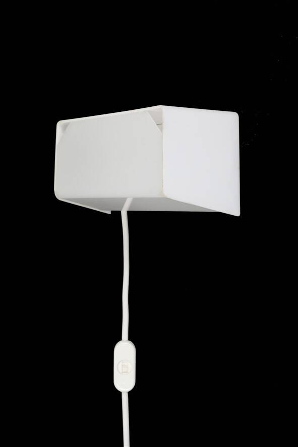 Rare Louis Poulsen wall lamp / 1960s / plexiglass / steel / Mid Century Danish Modern Design