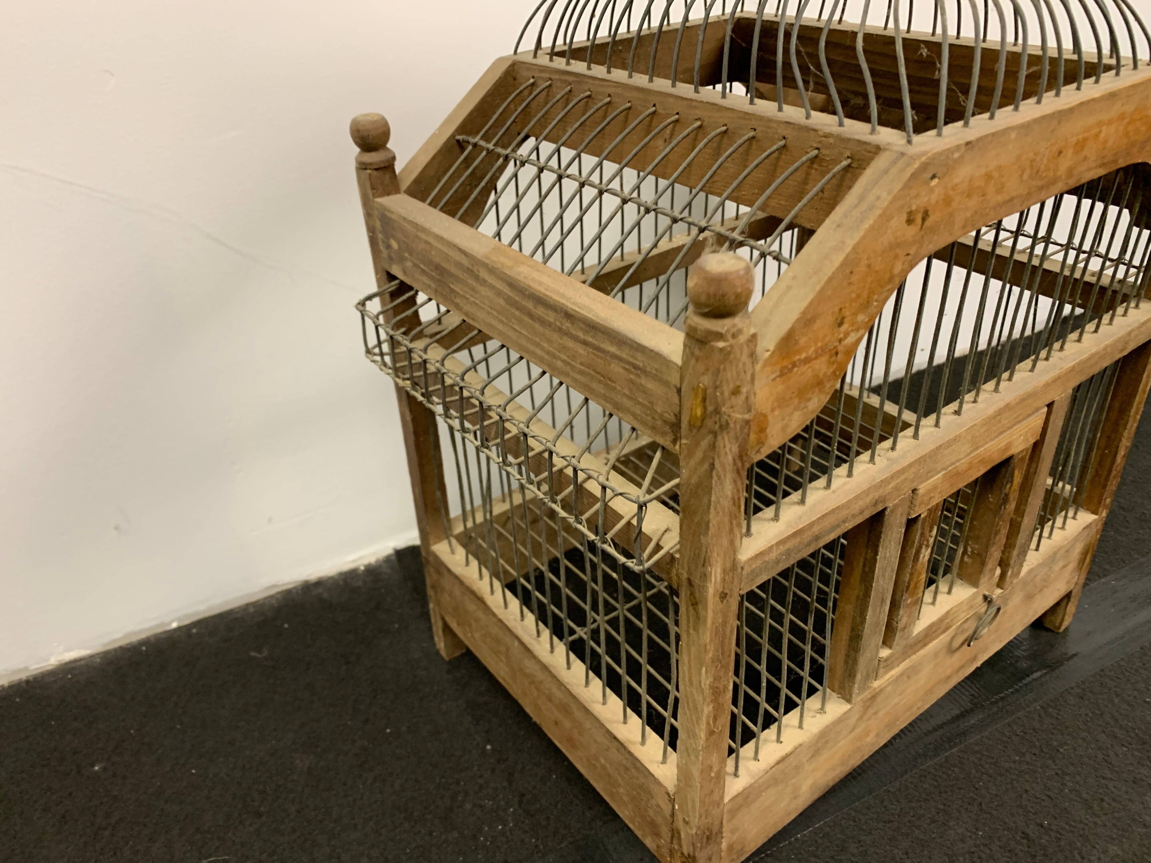 Wooden birdcage
