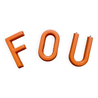 70s plastic letters - FOU