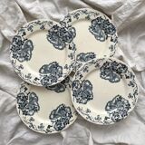 4 flat ironware plates “Les Violettes” Salins