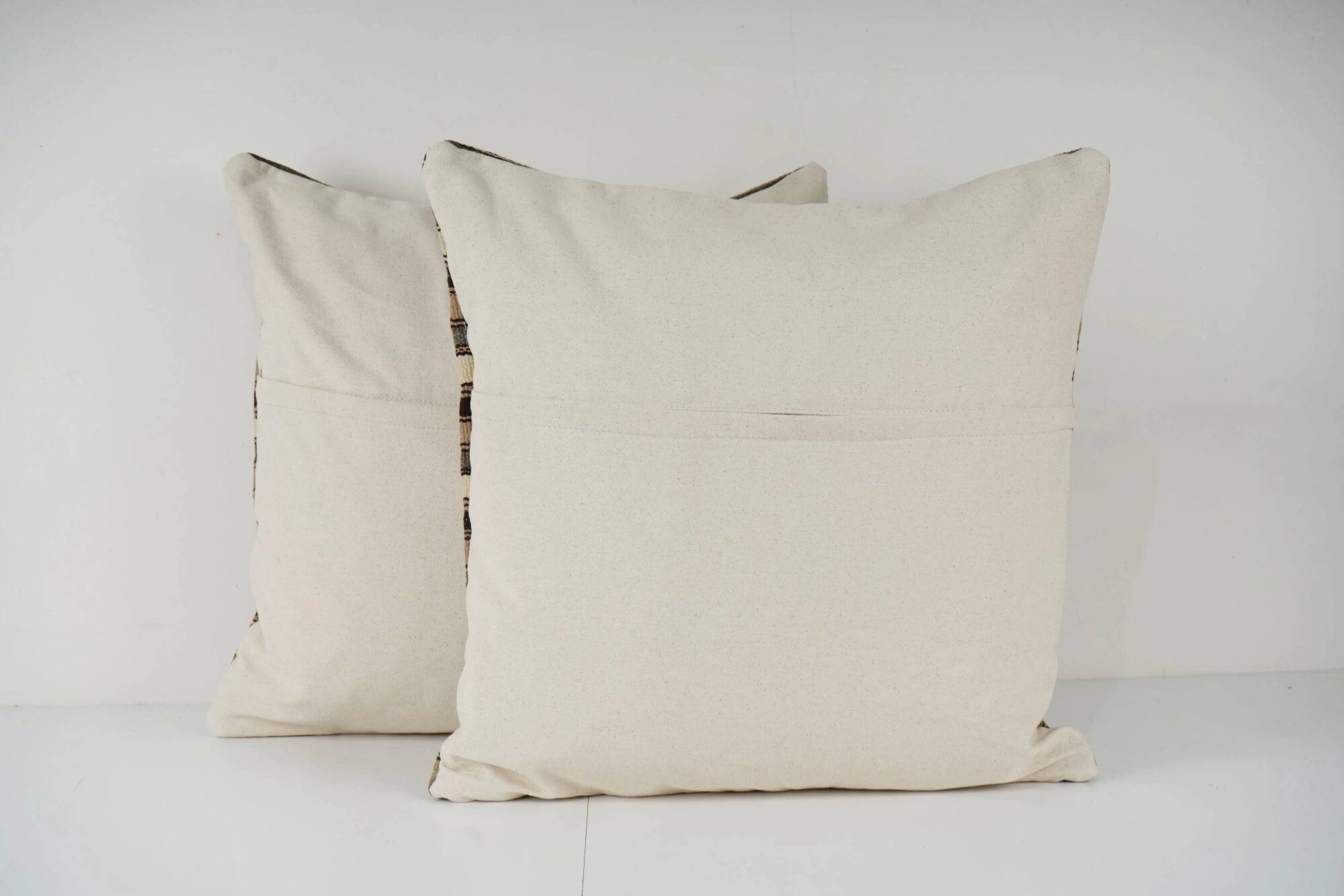 Set of 2 vintage kilim cushion covers 61x61 cm
