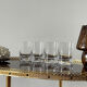 Crystal carafe and 4 glasses Daum France.
