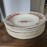 Assiettes creuses Terre de Fer Sarreguemines 1910