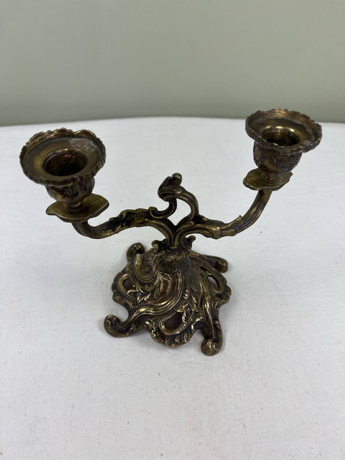Antique bronze candlestick