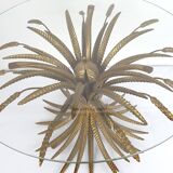 Hollywood Regency gilded sheaf of wheat coffee table in the style of Coco Chanel, 1960s