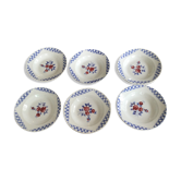 6 Vintage hollow plates, Luneville model Henri