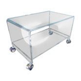 Table basse plexiglas vintage