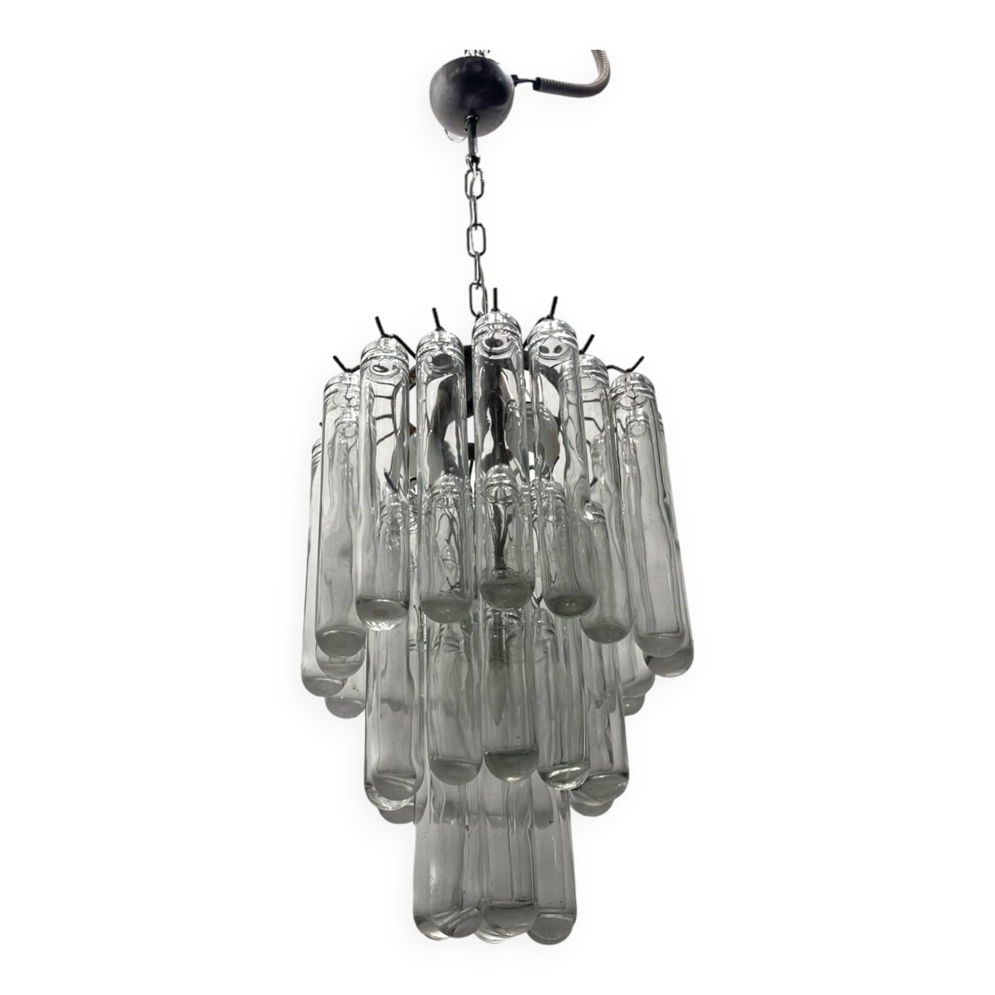Murano Glass Tube Chandelier 1970’s