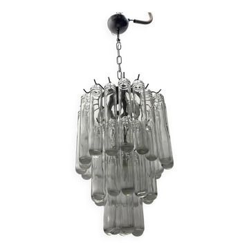 Lustre en tube de verre de Murano années 1970