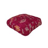 Handmade Berber pouf in wool 60 X 60 X 20 CM