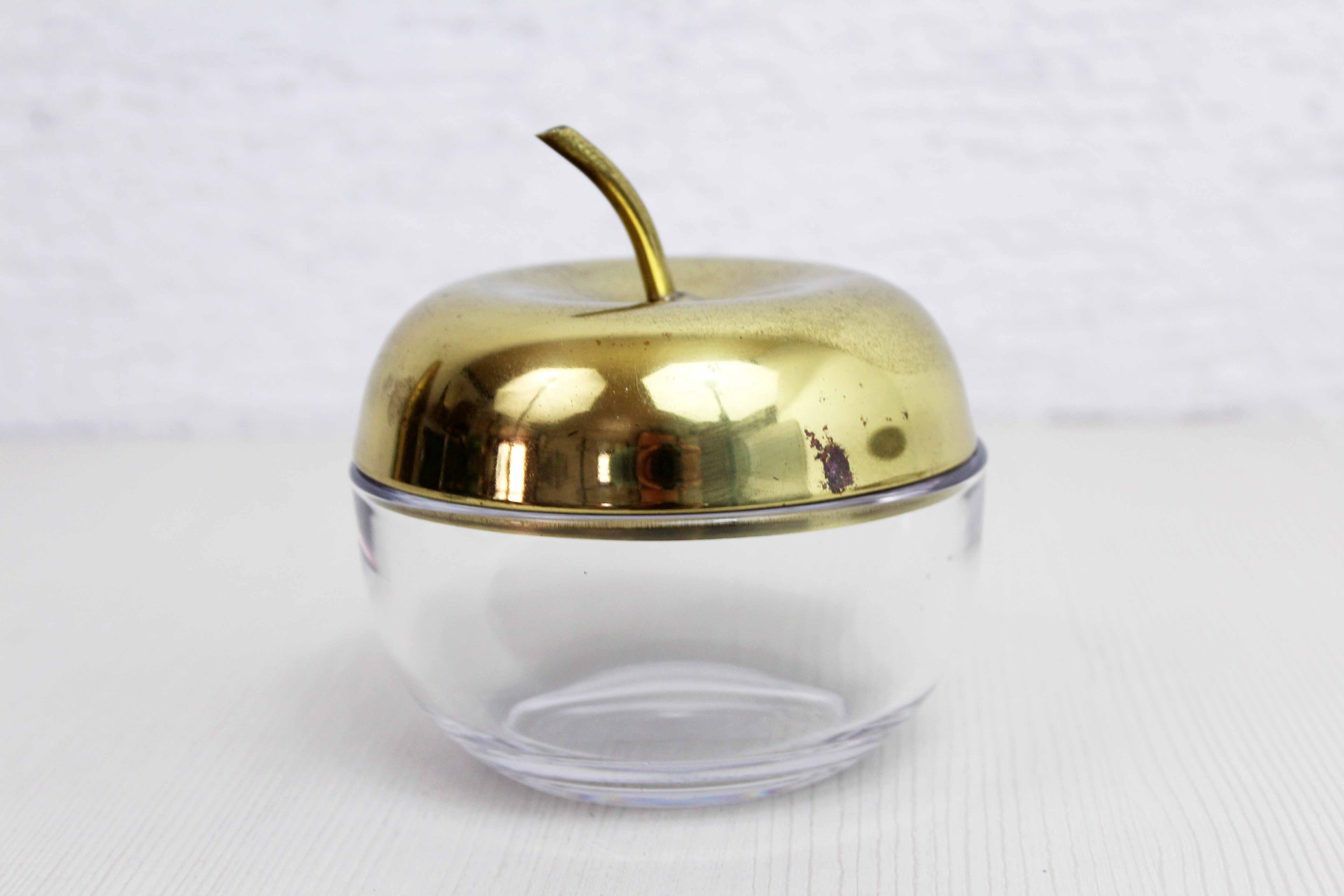 Glass and brass apple sweetener