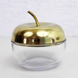 Glass and brass apple sweetener