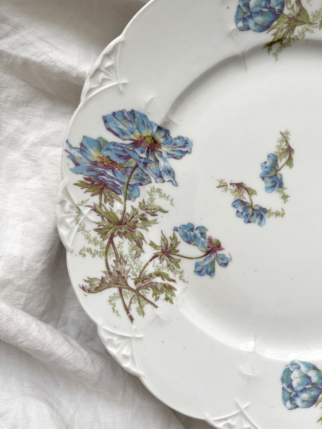 Low Limoges porcelain compote dish